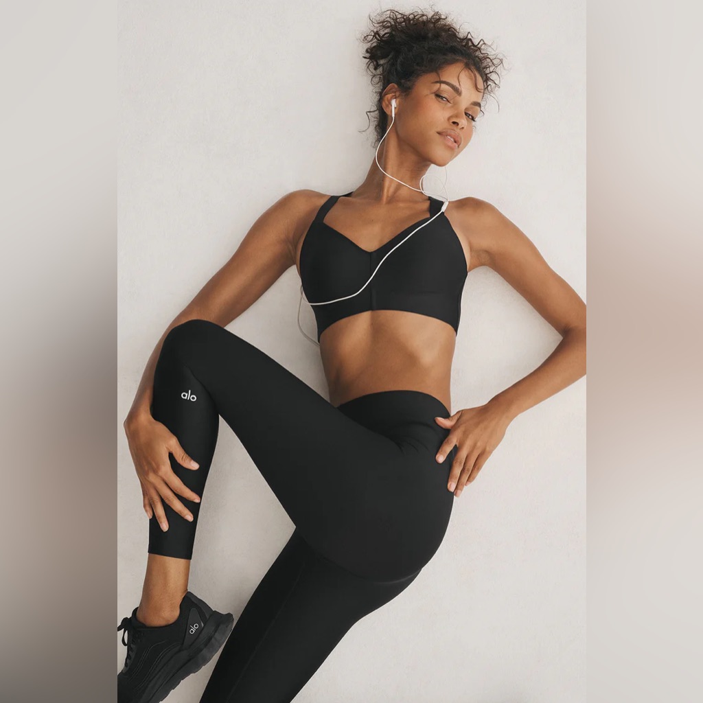 Alo Yoga 7/8 High Waist Airlift Legging Black Sculpting Workout Tights Small Nwt